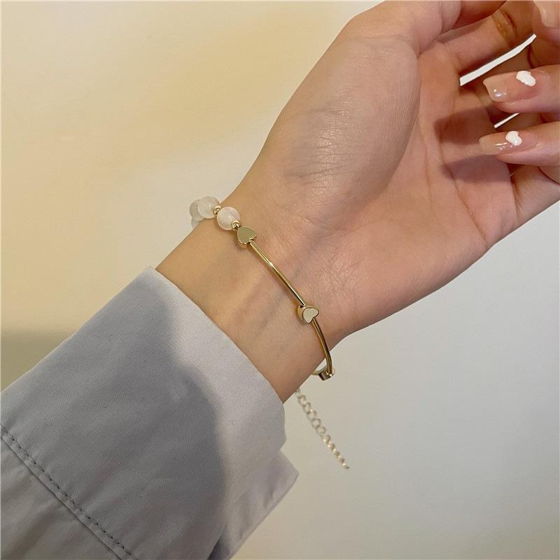 Opal Bracelet For Women Asymmetric Love Bracelet Simple Personality Fashion Bracelet Student Jewelry Birthday Gifts