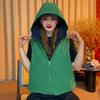 Women's Sleeveless Reversible Hooded Vest Lightweight Loose Casual UV Protection Spring Summer Outerwear