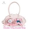 New Y2K Cute Ita Bag Large Capacity Fashion Shoulder Bag Lolita Girls Transparent Cosplay Underarm Bag DIY Badge Display Handbag