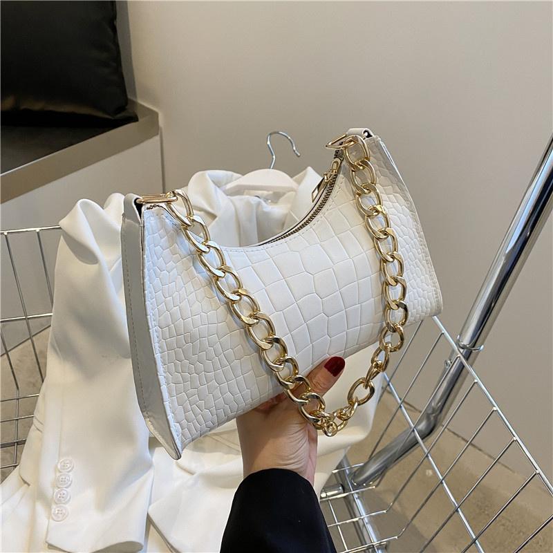 Luxury Leather Tote Bag Fashion Women S Bag Newest Popular Crocodile Pattern Shoulder Bag Trendy All-Match Handbags For Women 24.5x17x7cm