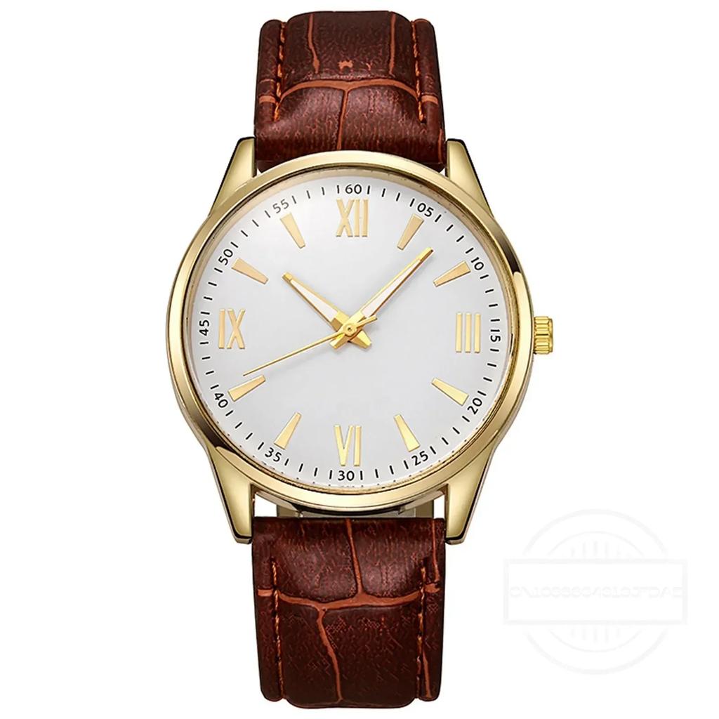 Minimalist Watch for Men Leather Thin Band Business Wristwatch Casual Quartz Watches