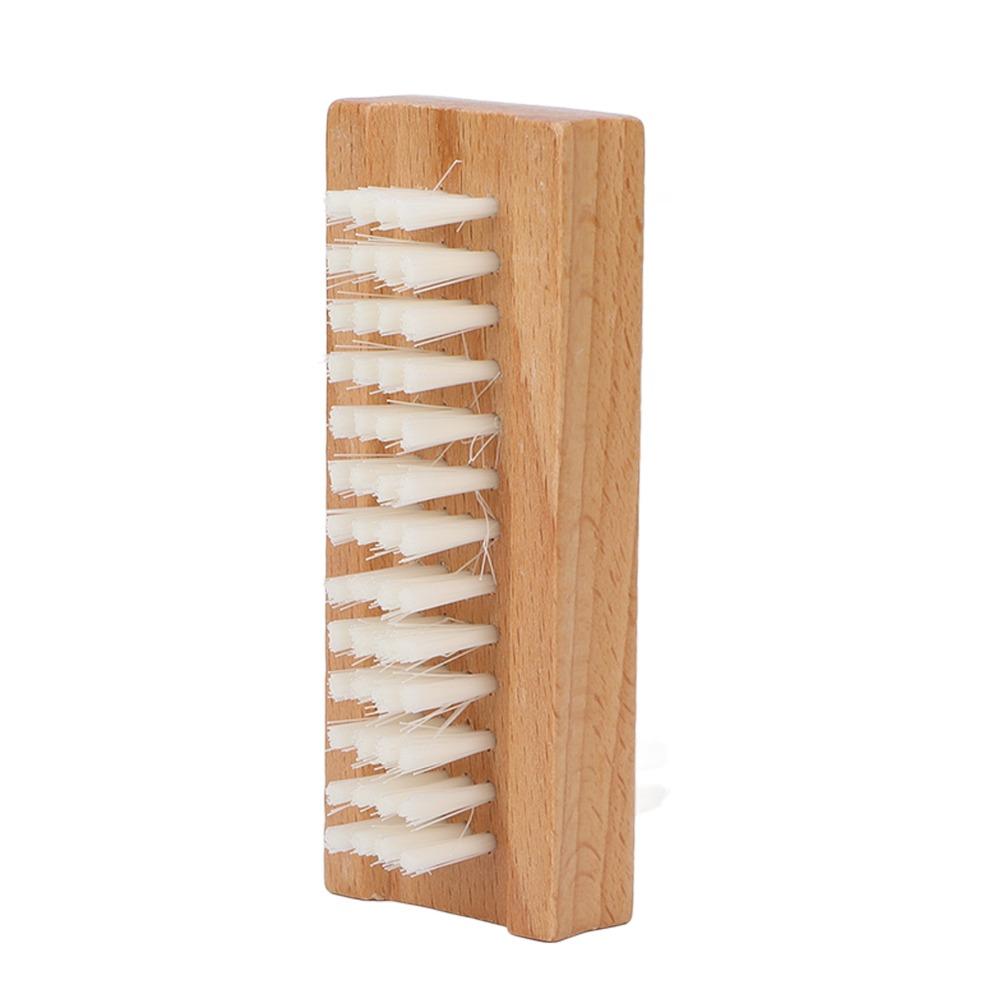 Nylon Bristles Wooden Manicure Brush Fingernail Scrub Brush Manicure Pedicure Care
