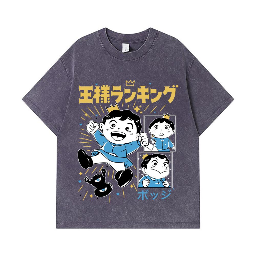 275 GSM Washed T-shirts 100% Cotton Ousama Ranking V2 Print Unisex Heavy Cotton T Shirt