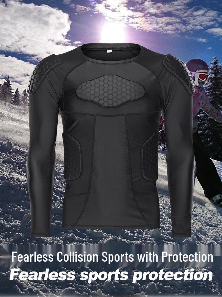Rugby/Football Anti-collision Protective Gear Set: Padded Pants & Shoulder Pads for Goalkeepers - Tight-fitting, 3D Sports Equipment