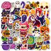 Spooky Fun Halloween Stickers Set of 50 - Unique Scary Ghost, Pumpkin, Skull Decals for Phone, Laptop, Cup, Luggage (5x5cm)