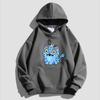 Children's Kpop Style Hooded Sweatshirt with Cute Tiger and Crow Cartoon Girl Hoodies on Top
