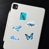 50 Blue Ocean Style Graffiti Stickers – Fresh VSCO Themed Thermos Cup Decor