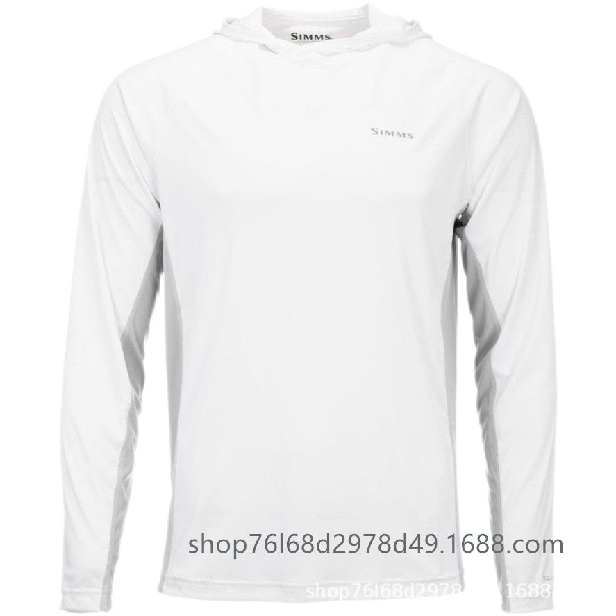 SIMMS Long Sleeve Fishing Suit Hooded Mask Sunscreen Suit UPF50 Outdoor Breathable T-Shirt Summer Hoodie