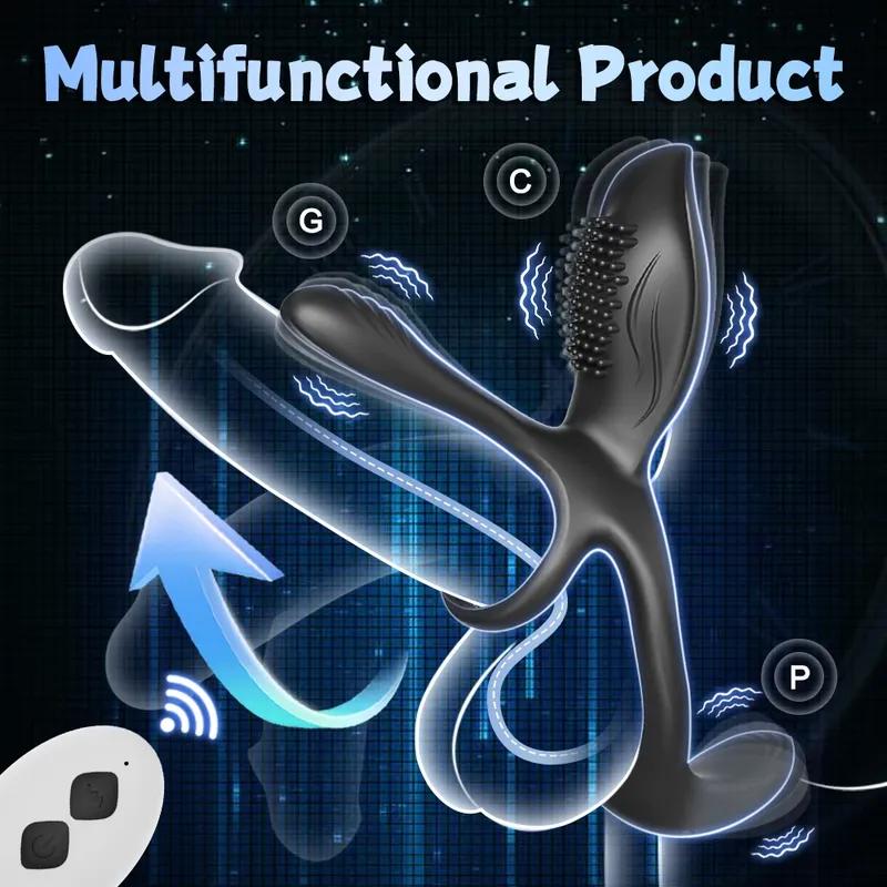 Vibrating Cock Ring Remote Control Penis Ring Delay Ejaculation Sex Toys for Men Couple Penisring Cockring Dick Sleeve Vibrator