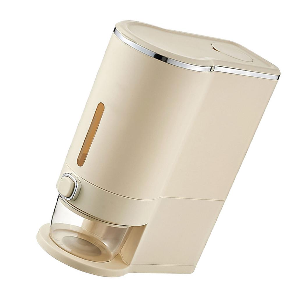 Küchen Reisspender Pressdesign Reisbehälter Lebensmittelaufbewahrungsbehälter Haushalt Getreidespender Eimer mit Messbecher