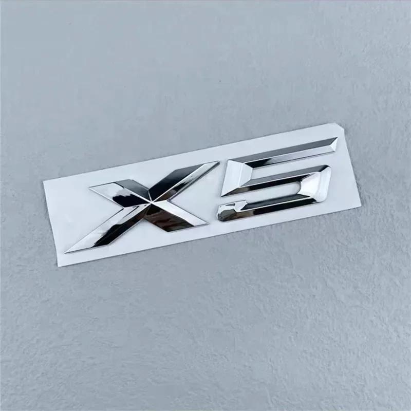 3D ABS Black Chrome Car Letters Rear Trunk Emblem Badge X1 X2 X3 X4 X5 X6 X7 Logo
