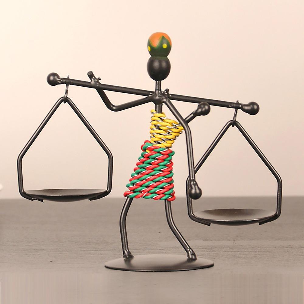 1pc Knick-knack Props Candle Holder Handmade Iron Romantic Candlelight Candlestick  Home Decor