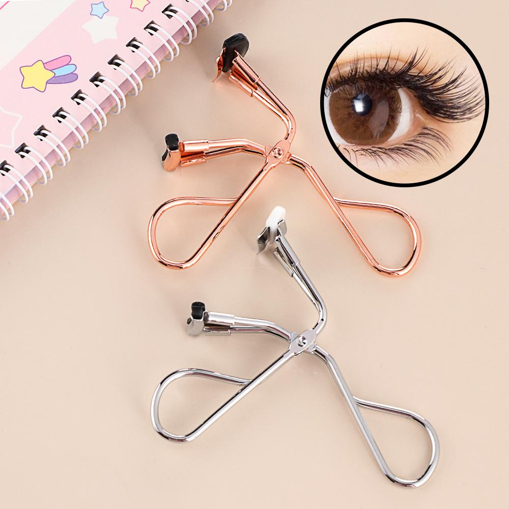 Steel Rose Gold Portion Tweezers Lash Curling Clip Lash Extension Applicator Eyelash Curler