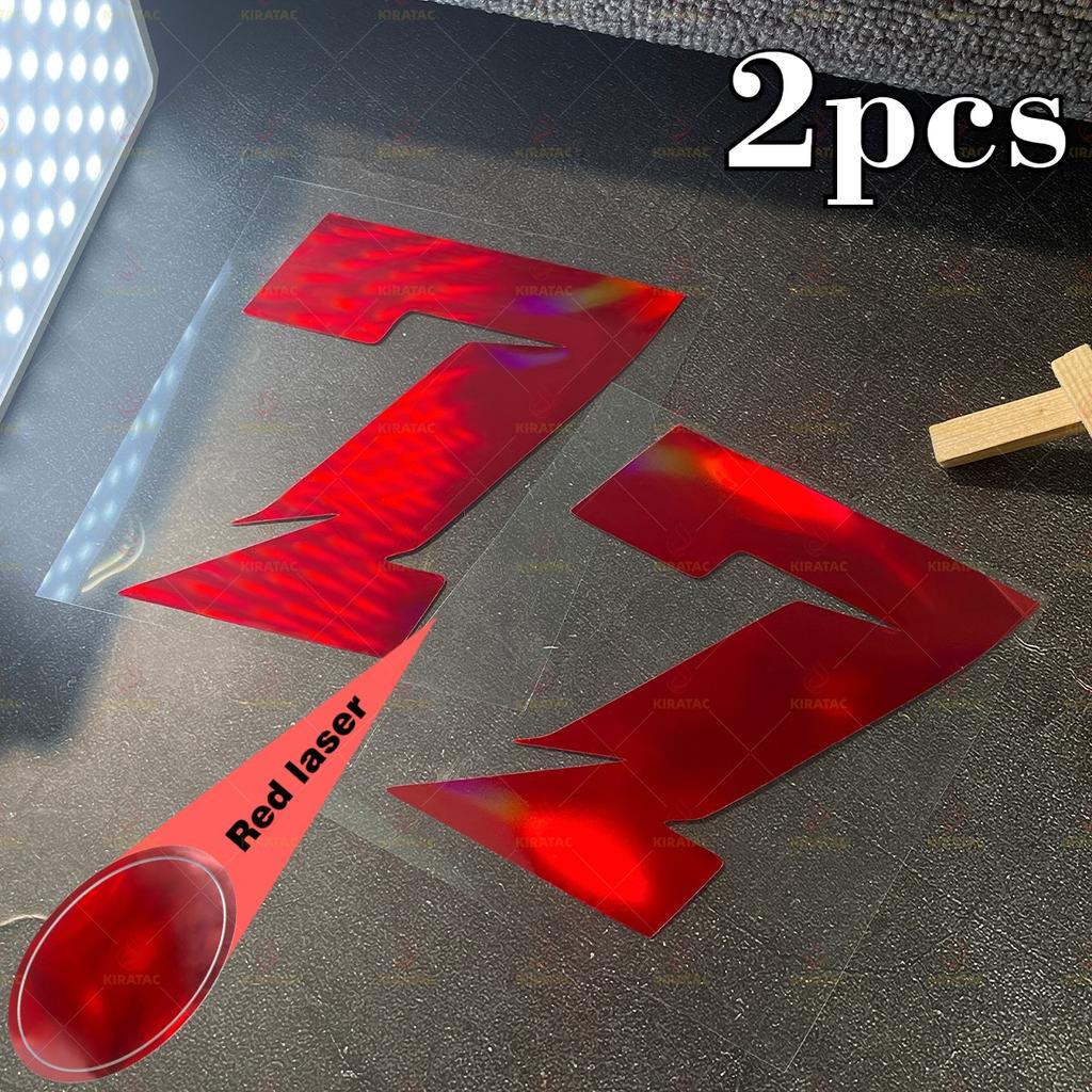 2pcs Red Laser Motorcycle Number 0-9 Stickers Waterproof for Motorcycle Fairing Helmet Car Body Scooters Universal Vinyl Decals