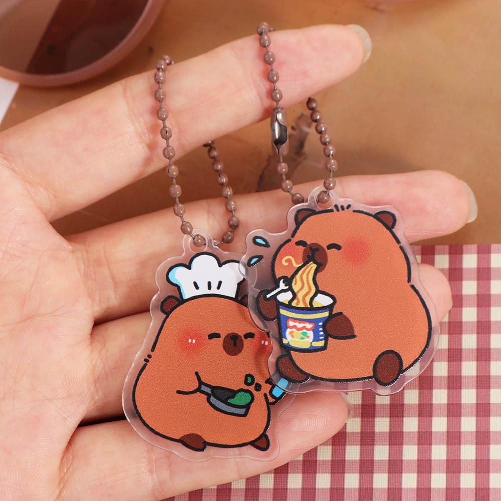 Cute Kapibara Bag Hanging Creative Capibara Pendant Lovely Capybara Keychain  Hanging Accessory
