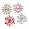 Glitter Snowflake Christmas Ornaments - 12cm Hanging Tree Decorations.