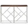 VidaXL Silver Console Table Stainless Steel and Solid Larch Wood, Sofa Table, Hallway Table, Behind Table 349997