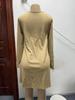 2026 Trendy European & American Style Long Sleeve Pocket Dress with Hot Stamping