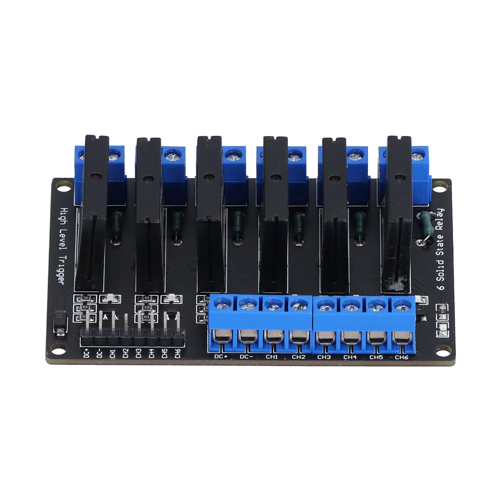 

Solid State Relay Module 6 Channel High Voltage Trigger DC Control Electrical Equipment with Fuse