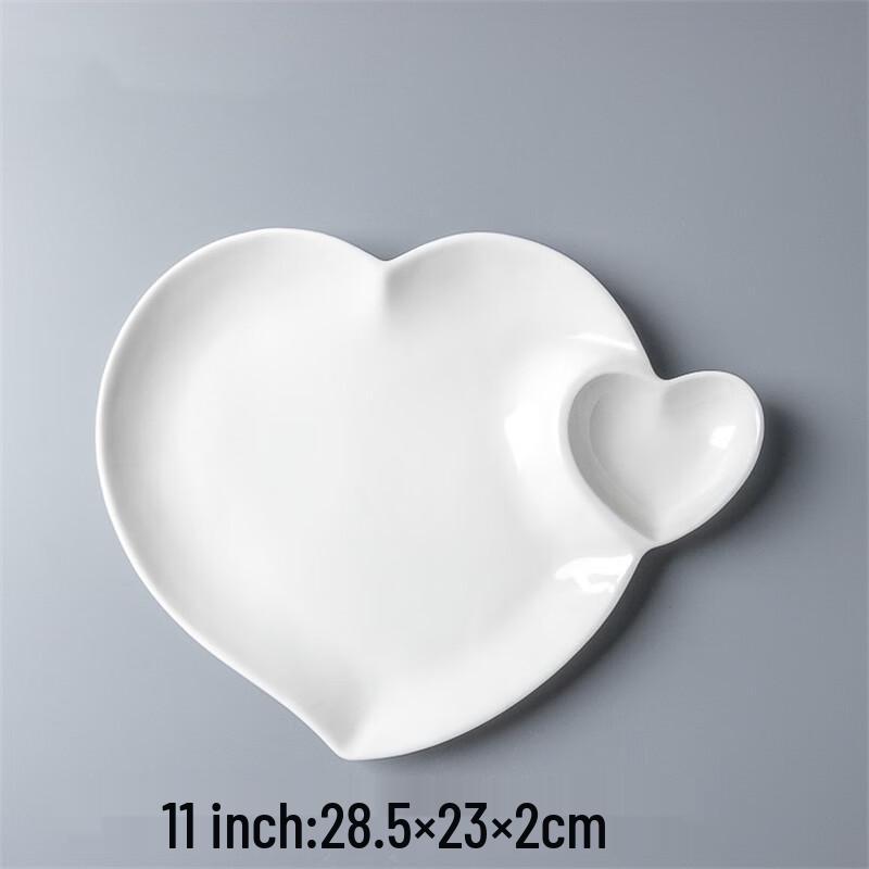 Divided Ceramic Dumpling Plate with Sauce Dish