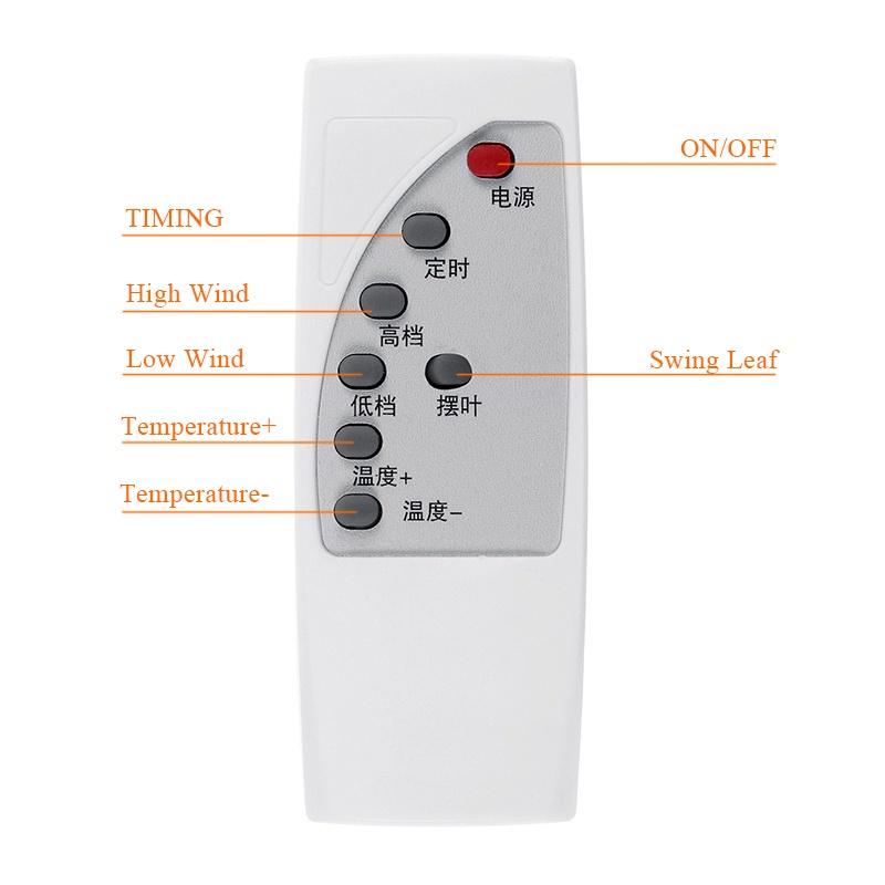 2000W LED Air Conditioning Electric Heater Air Conditioner Wall Mounted PTC Electric Heater 8 Hour Timer Heater 56.8*18.2cm