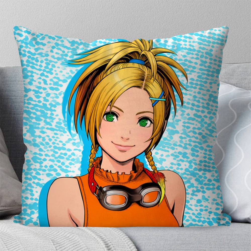 Rikku Anime FFINAL FANTASY Pillow Case Fashion Square Pillowcase Bedroom Sofa Room Ins Decoration Leisure