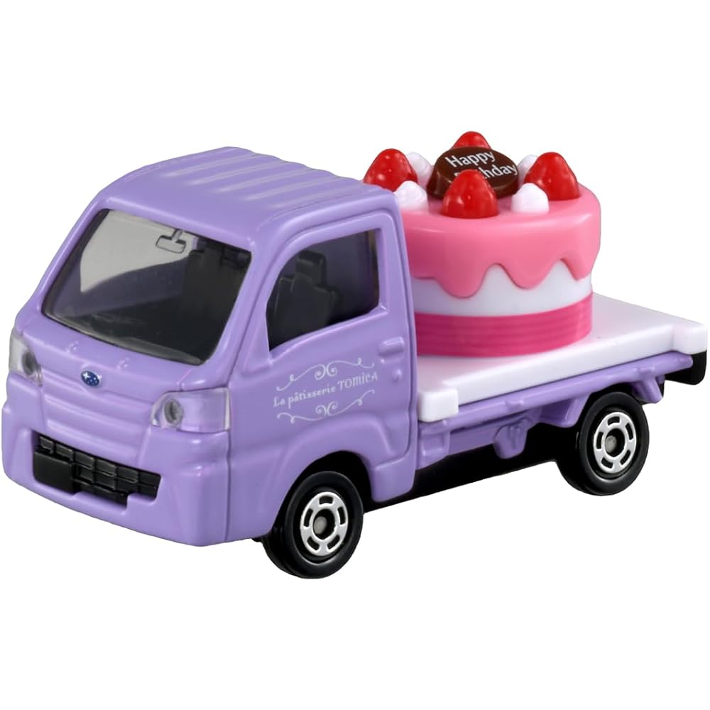 Takara Tomy Tomica No.27 Subaru Sambar Cake Car Blister Pack Toy Miniature Vehicle for Ages 3 and Up