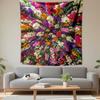 Nature Wall Tapestry Colorful Bougainvillea Flowers Multicolor Pink Purple Red Floral Blossom Decor for Living Room Bedroom