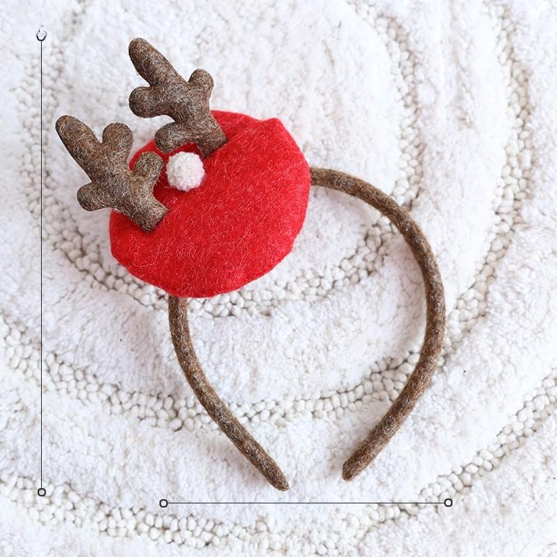Christmas Deer Headband With Glitter Antlers For Holiday Party Decor And Celebrations