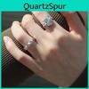 925 Sterling Silber Ring Mit Einzigartigem Design Und Diamantähnlichem Smaragdgrünem Glanz Für Unisex-Stil