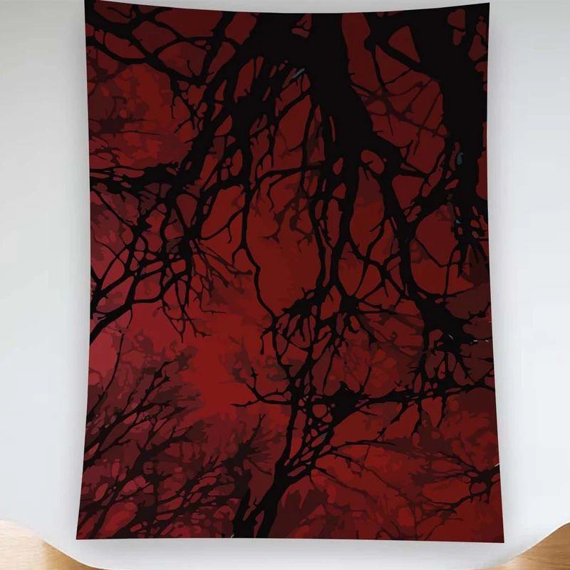 Tapestry Mahogany Gothic Horror Minimalist 75x100