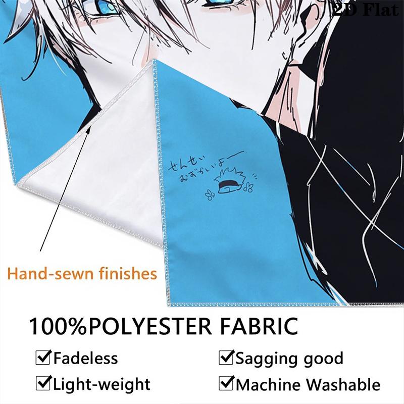 Jujutsu Kaisen Wall Tapestry Aesthetic Wall Hanging Printed Fabric Blanket Decorative Tapestries for Bedroom Living Room Home Decor