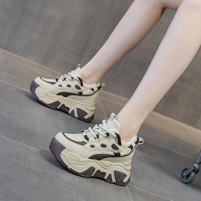 Autumn New Inner Height Increase Dad Shoes Women's Casual Fashion Sports Shoes Women's Versatile Muffin Platform Shoes