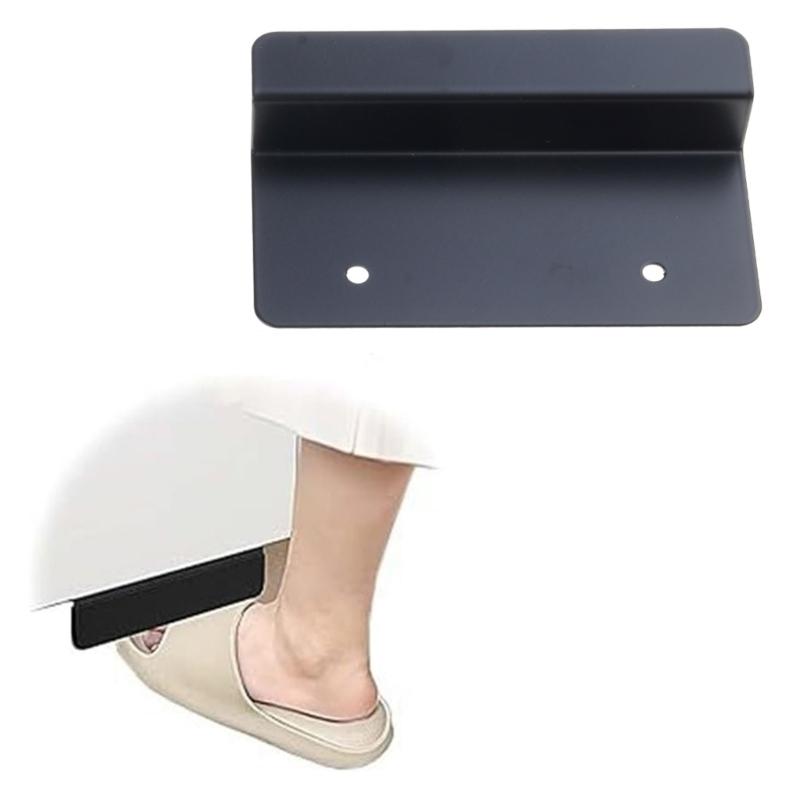 Practical Pedal Activated Rubbish Drawer Handle Free Opener Antislip Foot Pull Metal Texture for Cabinets and Doors
