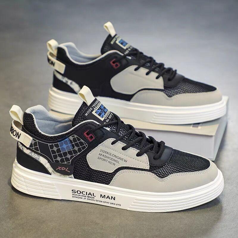 Designer Men's Sneakers 2024 Mesh Breathable Vulcanized Shoe Fashion Lace-up Canvas Shoes Summer Comfortable Sneakers Zapatillas