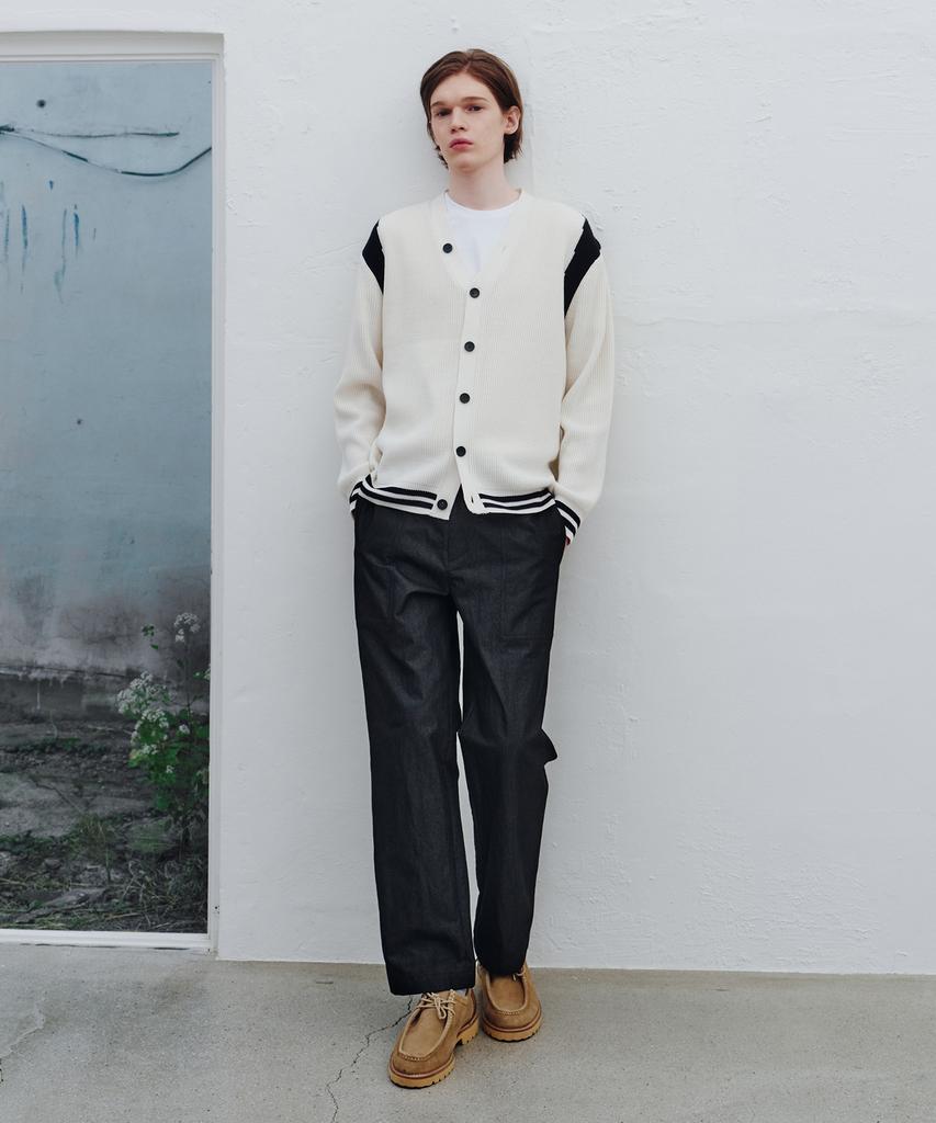 Mindbridge Contrast Semi-Oversized Cardigan - 2 Colors Mycd2101