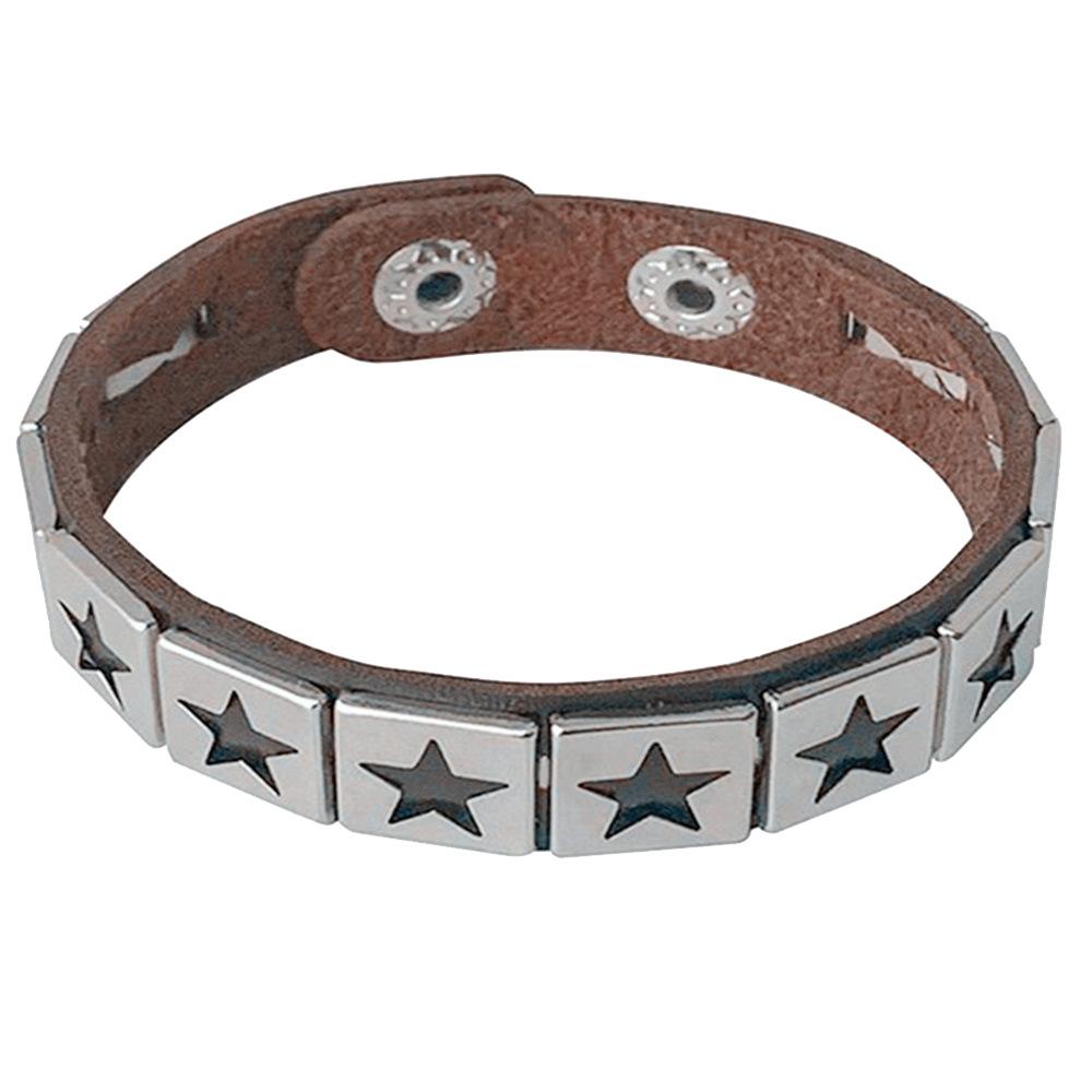 DIEZI Vintage Punk Star PU Leather Bracelet Gothic Cosplay Wrap Bracelet For Women Men Harajuku Bracelet Bangle Gift Jewelry
