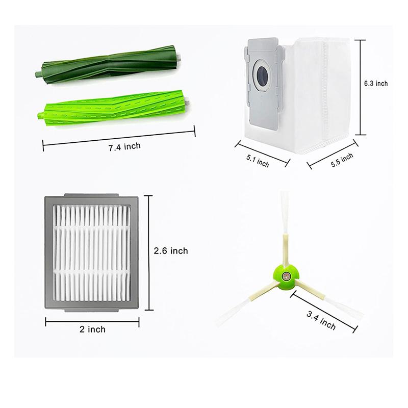 For iRobot Roomba I3 I7 I7+ E5 E6 E7 Robot Vacuum Main Side Brush Roller Hepa Filter Dust Bag Rag Part For Cleaner Replacement
