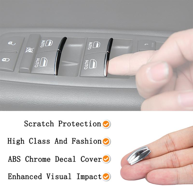 Car Door Window Control Button Cover Trim For Jeep Grand Cherokee For Jeep Cherokee 2011-2025 Interior Decoration Accessories