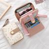 Simple and cute kitten lady buckle change bit portable belt female multi-function short wallet wallet card bag