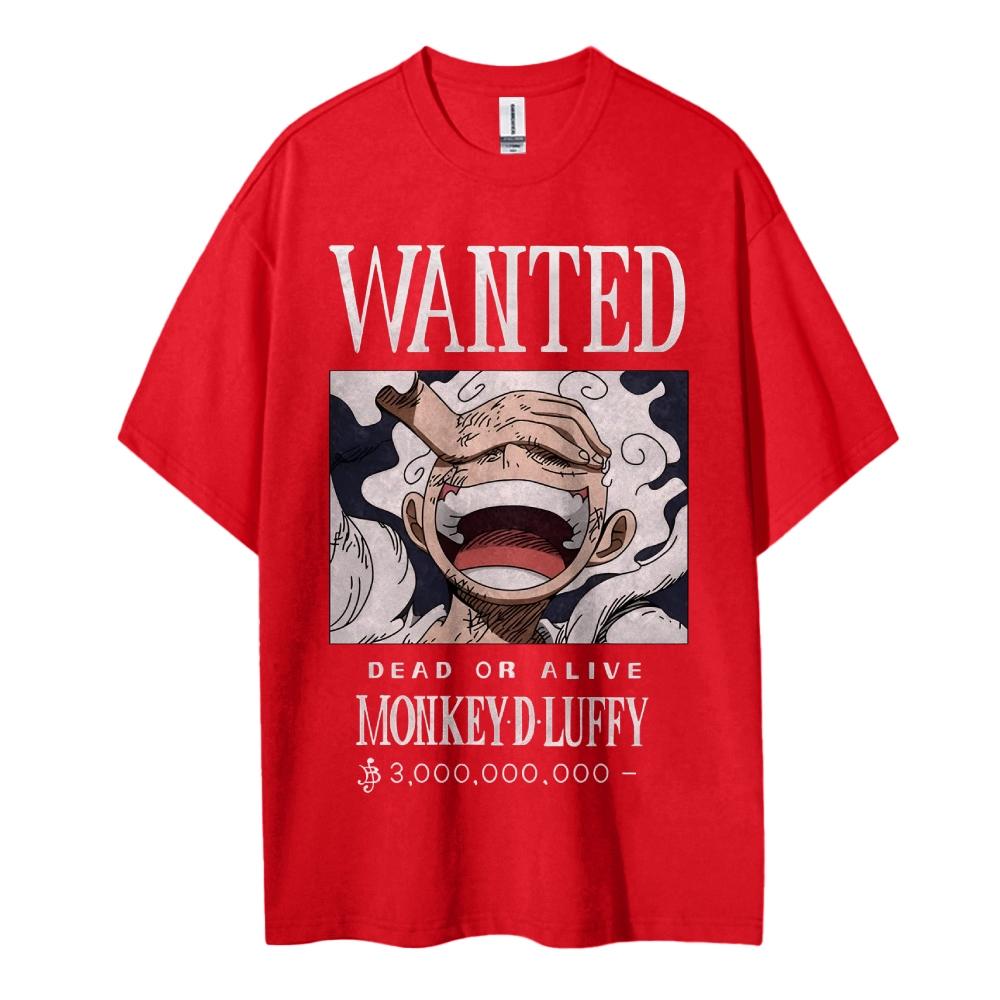 ONE PIECE Luffy Bounty Make Short Sleeve Mens and Womens Same Comfortable Short Sleeve Couples Casual Short Sleeve Popular
