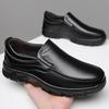 Fashion Fashion Casual Black Leather Loafers for Men Big Size Spring Autumn New Designer Shoes Male Soft Sole Men's Dress Shoe