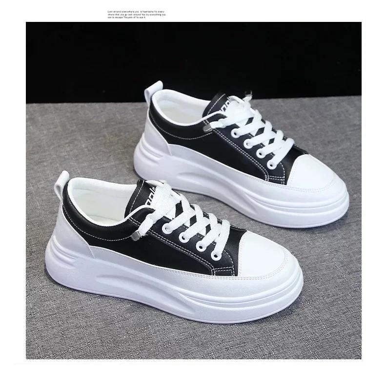Sneakers Women's  Brand Leather White Platform Woman Sports Sneakers Female Vulcanized Shoes Sneakers Casual Ladies Trainers
