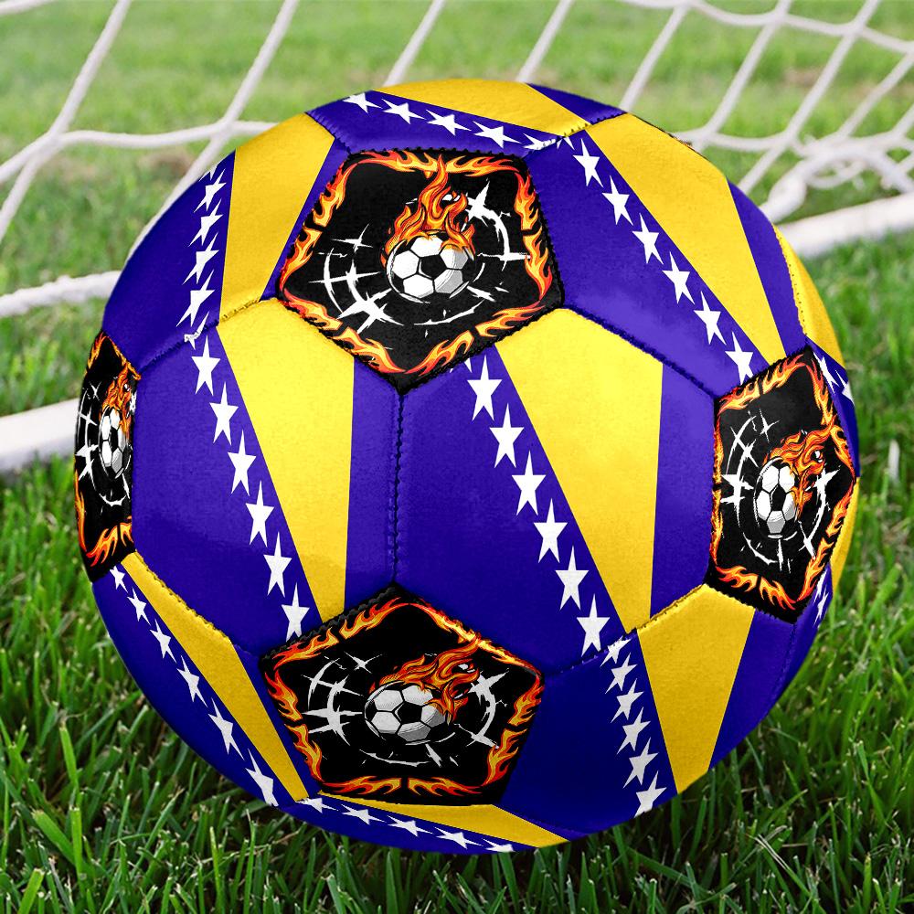 1pc Bosnia Sports Theme Stars Size 5 Soccer Ball Professional Match Training Football Indoor &Outdoor Sports Ball Lightweight Durable C6631