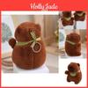 Chaveiro Adorável de Pelúcia Capivara Marrom Fofo com Argola de Chaveiro de Roupão Budista para Presentes de Meninas