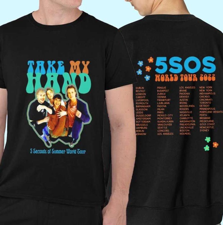 5SOS Take My Hand World Tour 2022 T-shirt size S-5XL L