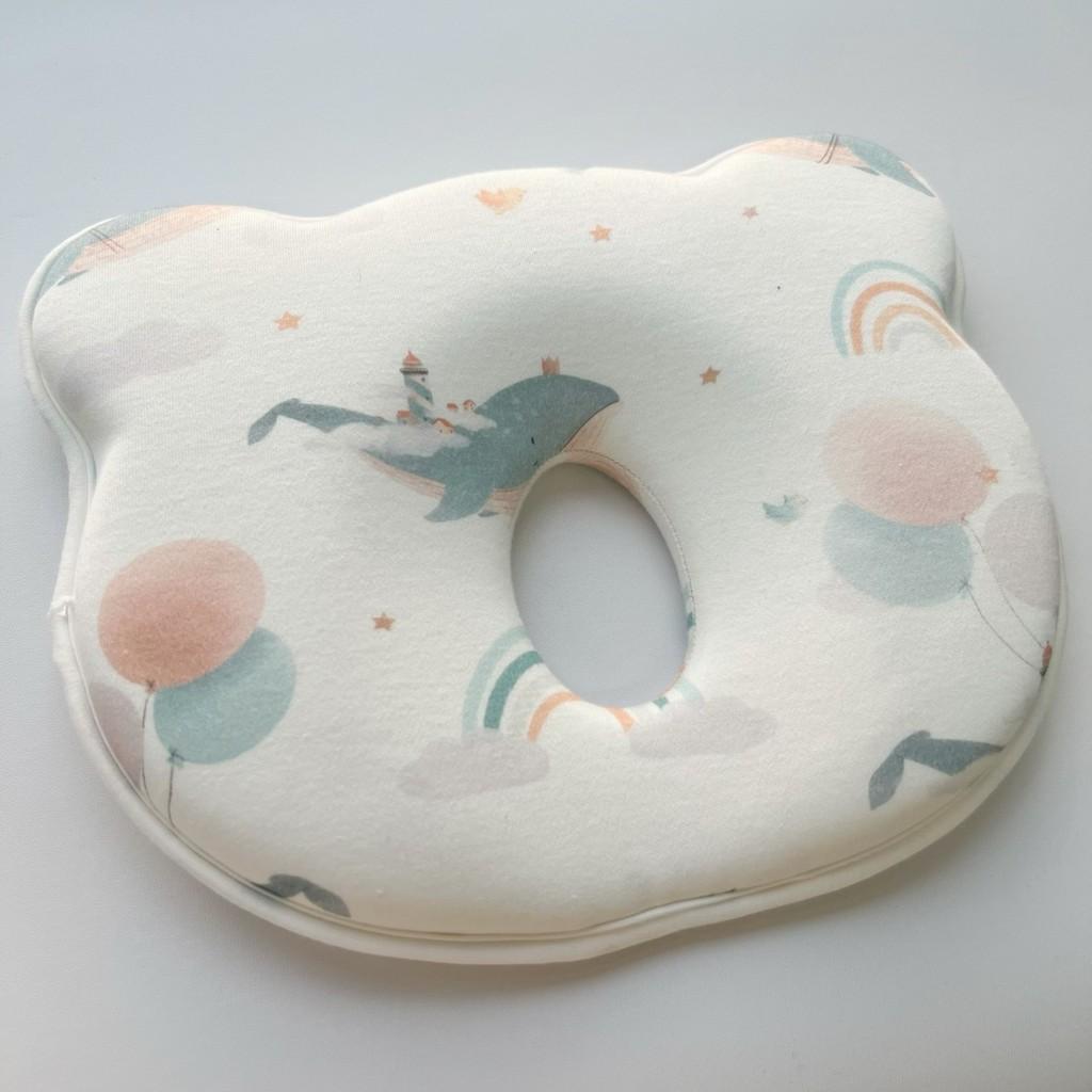 Baby Kopfformkissen Memory-Schaum Anti-Überrollen Säuglingskissen zur Vorbeugung & Korrektur des Flachkopfsyndroms Kleinkind Orthopäisches Positionierungskissen