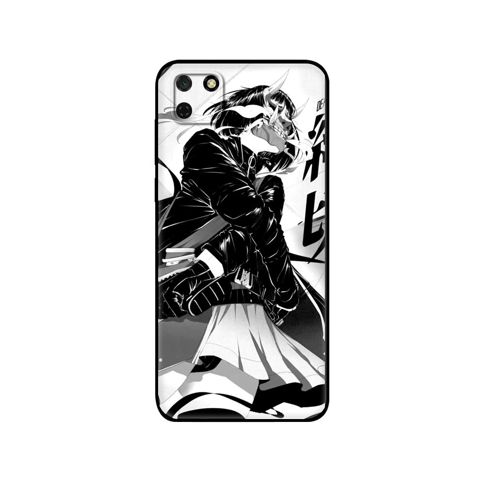 Černý TPU kryt pro Huawei Y9S Y6S Y8S Y5P Y7P Y8P Pouzdro pro Huawei Y5 lite Prime 2018 Y6 2019 Módní vintage umělecké dívčí vzor