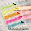 5 Colori/Set Set Pennarelli Evidenziatori a Doppia Punta Pennarelli Evidenziatori con Punta a Finestra Marker Cancelleria Scolastica