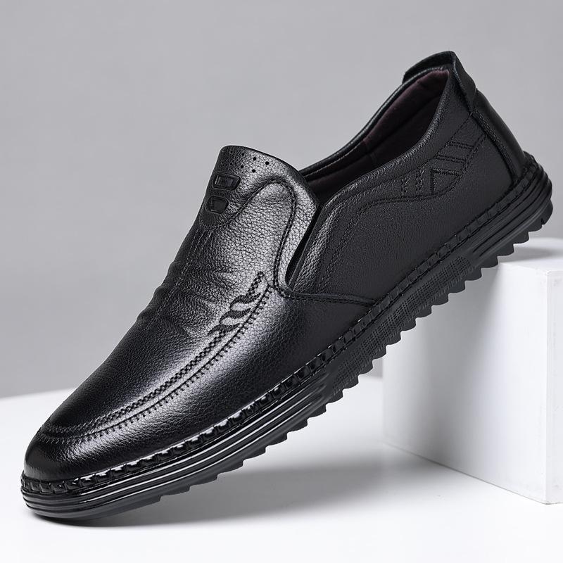 First layer casual sandals breathable hollow leather shoes men's hole casual leather shoes